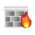 Сlipart fire firewall flame heat warm vector icon cut out BillionPhotos