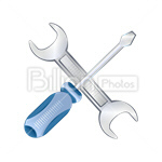 Сlipart work tool wrench screwdriver wrench and screwdriver screwdriver and wrench vector icon cut out BillionPhotos