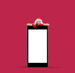 Сlipart christmas smartphone girl person woman   BillionPhotos