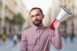 Сlipart megaphone man person announce refer   BillionPhotos