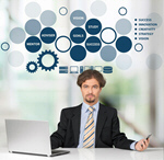 Сlipart Business man work on laptop laptop man using guy   BillionPhotos