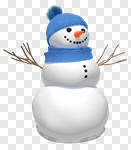 Сlipart Snowman Christmas Winter Snow Three-dimensional Shape 3d cut out BillionPhotos