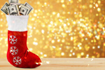 Сlipart Christmas Stocking Christmas Currency Wealth Gift   BillionPhotos