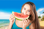 Сlipart Eating Women Fruit Watermelon Food   BillionPhotos