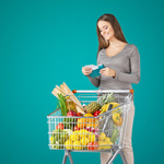 Сlipart Coupon Supermarket Groceries Shopping Women   BillionPhotos