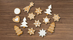 Сlipart baked biscuit christmas closeup collection   BillionPhotos