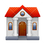 Сlipart House Residential Structure Real Estate Isolated Built Structure vector icon cut out BillionPhotos