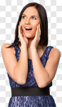 Сlipart Surprise Women Shock Human Face Cheerful photo cut out BillionPhotos