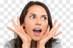 Сlipart Surprise Women Human Face Cheerful Happiness photo cut out BillionPhotos