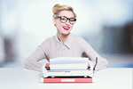 Сlipart woman journalist face literature glasses   BillionPhotos