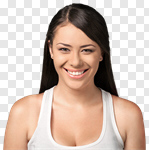 Сlipart Women Smiling Human Face Female Brown Hair photo cut out BillionPhotos