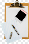 Сlipart Clipboard Paper Clip Adhesive Note Clip Instant Camera photo cut out BillionPhotos