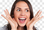 Сlipart Surprise Women Human Face Cheerful Happiness photo cut out BillionPhotos