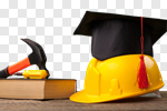 Сlipart Construction tools and a graduate hat skill apprenticeship graduate academic photo cut out BillionPhotos