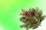 Сlipart Christmas Wreath Pine Cone Frame Holiday   BillionPhotos