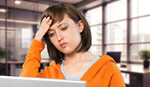 Сlipart woman tired frustrated computer laptop   BillionPhotos