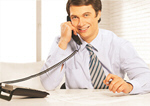 Сlipart Businessman call on phone Telephone Business Men Computer   BillionPhotos