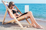 Сlipart Beach Laptop Women Using Laptop Outdoors photo  BillionPhotos