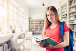 Сlipart read book library teen girl   BillionPhotos