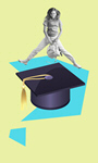 Сlipart collage graduate hat illustration abstract   BillionPhotos