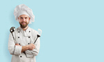 Сlipart chef man catering posing background   BillionPhotos