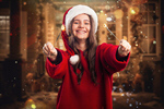 Сlipart christmas winter city girl snow   BillionPhotos