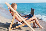 Сlipart Laptop Beach Women Using Laptop Outdoors photo  BillionPhotos