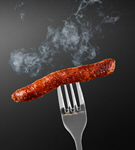 Сlipart sausage grill fork background black   BillionPhotos