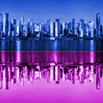 Сlipart digital virtual city neon metaverse   BillionPhotos