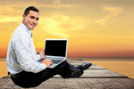 Сlipart laptop working man grass outdoors   BillionPhotos