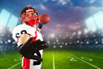 Сlipart Football Player American Football Catching Athlete Running   BillionPhotos
