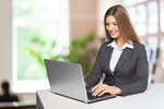 Сlipart business happy woman computer laptop   BillionPhotos