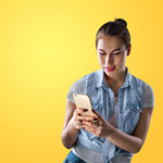 Сlipart phone woman happy smartphone tech   BillionPhotos