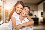 Сlipart couple hug happy woman man   BillionPhotos
