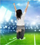 Сlipart woman success on stadium Business Jumping Women Outdoors   BillionPhotos