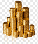 Сlipart Coin Gold Stack Wealth Currency photo cut out BillionPhotos