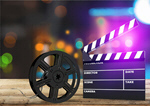 Сlipart cinema clapboard clapper clapperboard curtain   BillionPhotos