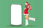 Сlipart christmas smartphone girl person woman   BillionPhotos