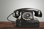 Сlipart antique black black phone dialling numbers phone   BillionPhotos
