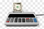 Сlipart Calculator Currency Tax Printing Out Isolated photo cut out BillionPhotos
