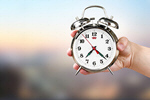Сlipart Hand holds clock time minute old alarm   BillionPhotos