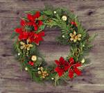 Сlipart mistletoe wreath background bow celebration   BillionPhotos