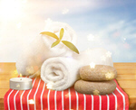 Сlipart Spa Treatment Towel Candle Wellbeing Stone   BillionPhotos