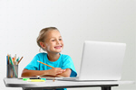 Сlipart kid computer education online 8 year old girl   BillionPhotos
