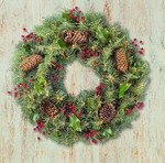 Сlipart mistletoe wreath background bow celebration   BillionPhotos