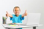 Сlipart kid computer education online 8 year old girl   BillionPhotos