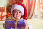 Сlipart Child giving a Christmas present beautiful box brown celebration   BillionPhotos