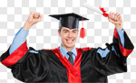 Сlipart Graduation Male Diploma Isolated White photo cut out BillionPhotos