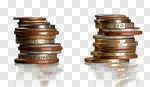 Сlipart Coin Stack Currency Heap Isolated photo cut out BillionPhotos