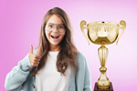 Сlipart school student trophy indian girl   BillionPhotos